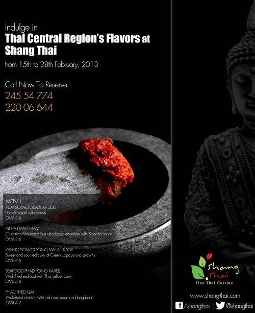 Shang Thai Central Regional Food Art Work Muscat - Eblast, Restaurant & Facebook